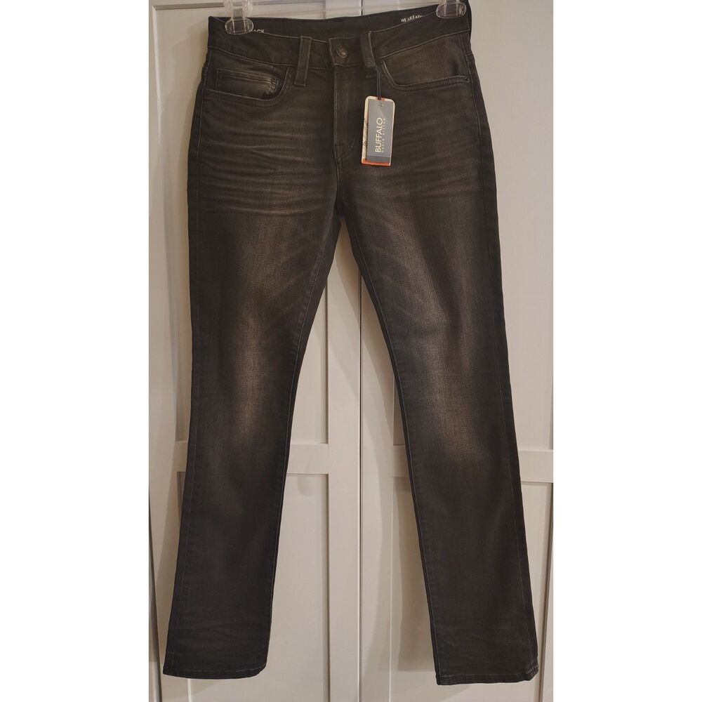 Buffalo David Bitton Slim Ash Jeans Worked and Sanded Black Size 29/32  BM22597